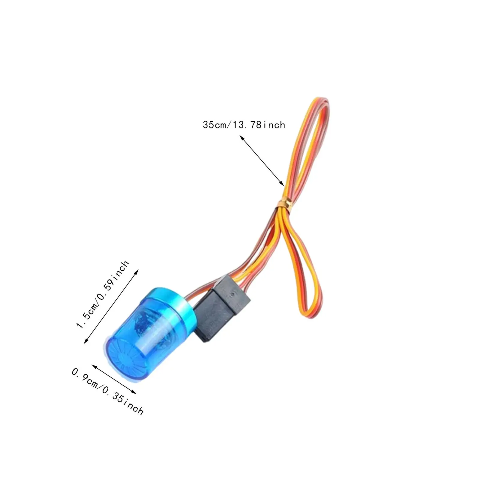 Luz de advertencia de coche RC, lámpara giratoria intermitente para Tamiya 1/14 Crawler