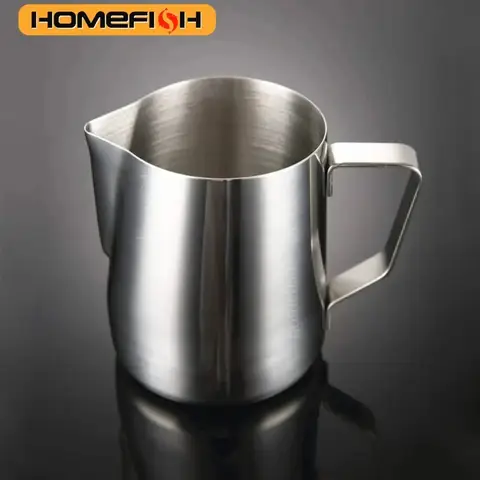 100/350/600/1000ml Milk Jugs Fashion Stainless Steel Milk Craft Milk Frothing Pitcher Coffee Latte Frothing Art Jug Mug Cup