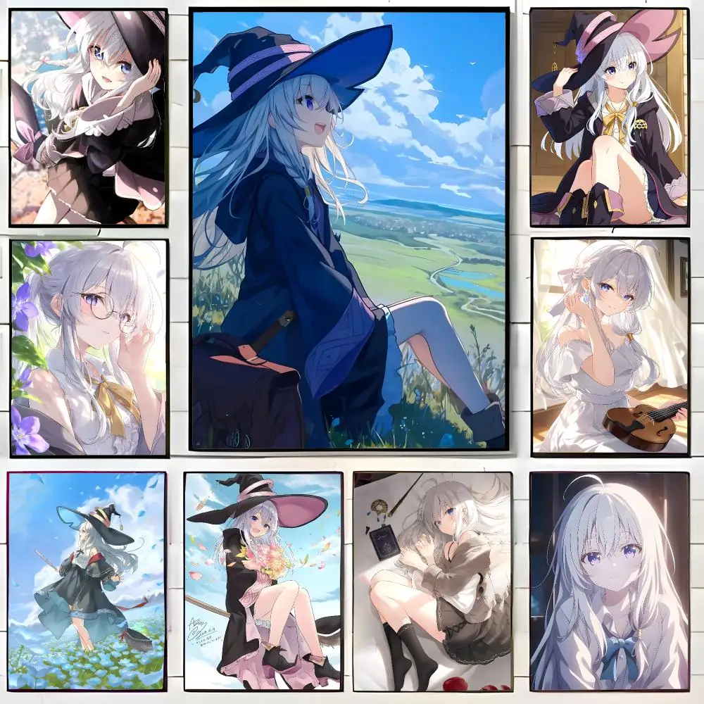 Dreamy Fantasy Anime W-Wandering Witch The Journey of Elaina Poster Wall Art Print Decorative Mural Home Decor Gift Unframed
