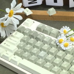 Green Korean Keycap New Zealand Fresh Simple Keycap Pbt Cherry For Keyboard Keycap With Iso Key 133keys Russian Hangul Keycap