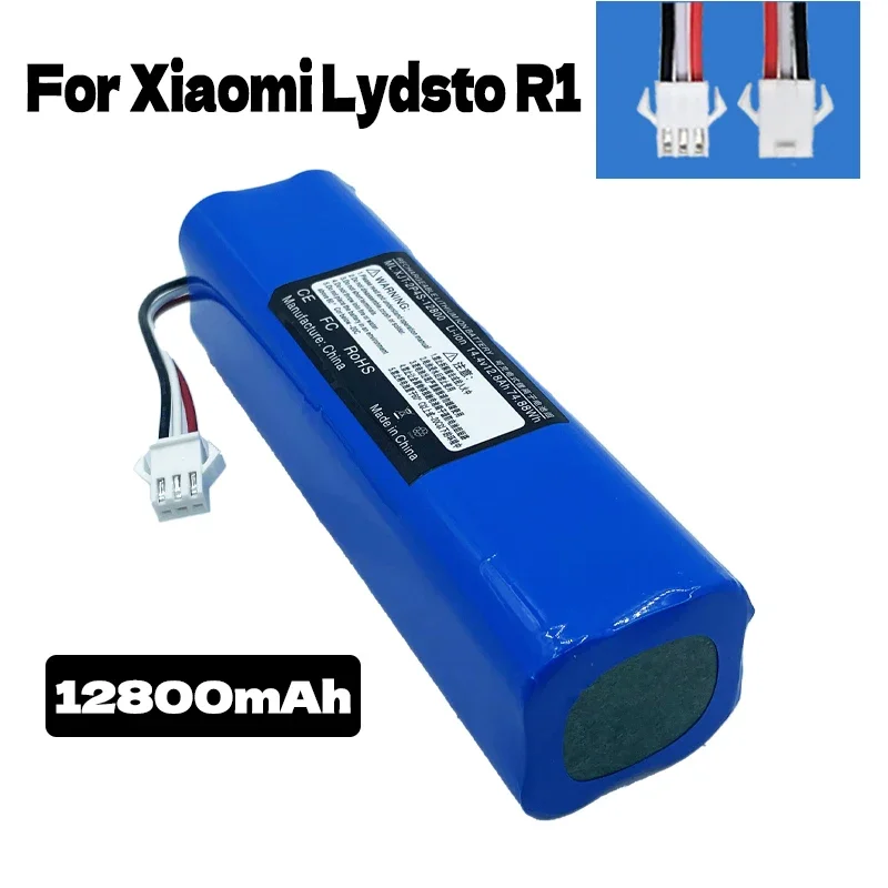 for Xiaomi Lydsto R1 rechargeable lithium-ion battery, robot vacuum cleaner,viomi s9,battery pack, genuine 12800mAh