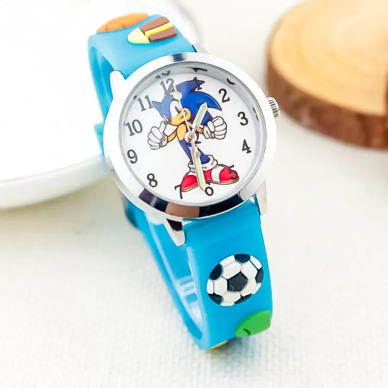New Children's Cartoon Sonic Watch Toy Hedgehog Outdoor Sports Quartz Watch Electronic Toy for Elementary School Boys. view 3