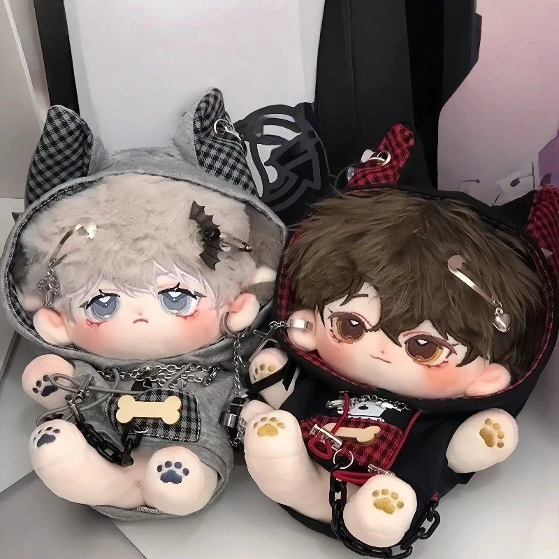 

For 20cm Cotton Doll Clothes Cartoon Dog Ear Style Hoodie Set Fashion Sports Top Small Animal Shaped Doll Clothing Accessories