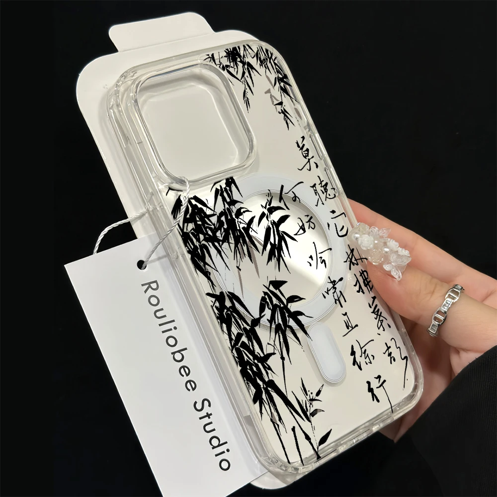New Chinese Style Compatible Phone Case For iphone 17 11 14 15 15 12 13 Pro Max Air 16 14 15 Pro 16 17 E 15Pro transparent Cover