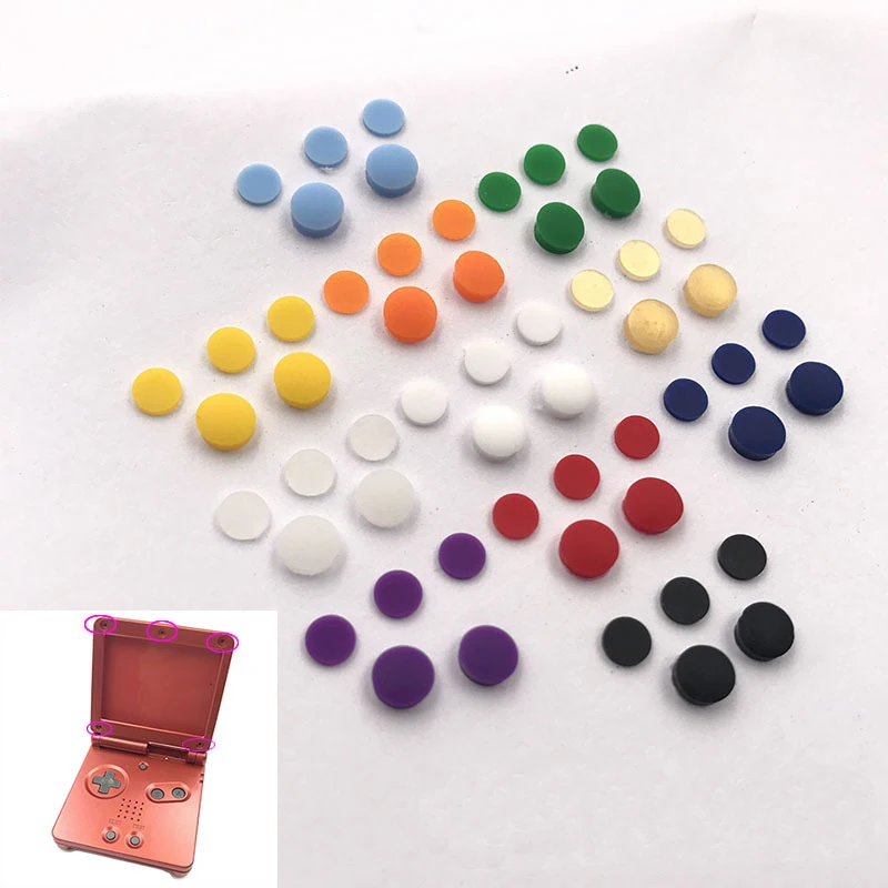 Viti di copertura antipolvere per console di gioco GBA SP Copertura del foro Bottoni in gomma Tappo in gomma