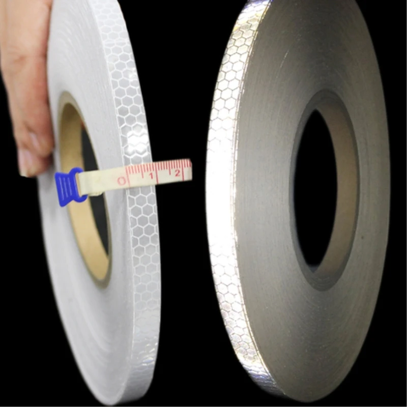 

Автомобильная наклейка в форме сот, 1 см * 5 м, автомобильная светоотражающая лента, наклейка с микропризмой, белая автостайлинг