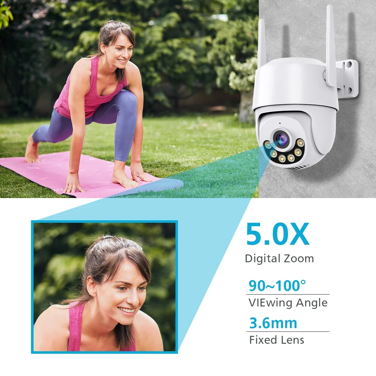 ICSEE 4K 8MP Wifi PTZ Camera 5MP Speed Dome Auto Tracking Outdoor Waterproof Color Night Vision Two Way Audio Security Camera
