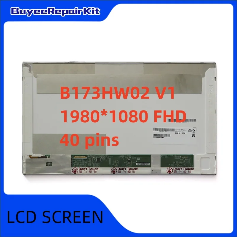 Imagem -04 - Matriz Original do Painel Lcd B173han04.5 B173hw02 v1 B173rw01 v4 B173rw01 v5 B173zan01.0 B173zan06.1 B17han06.4