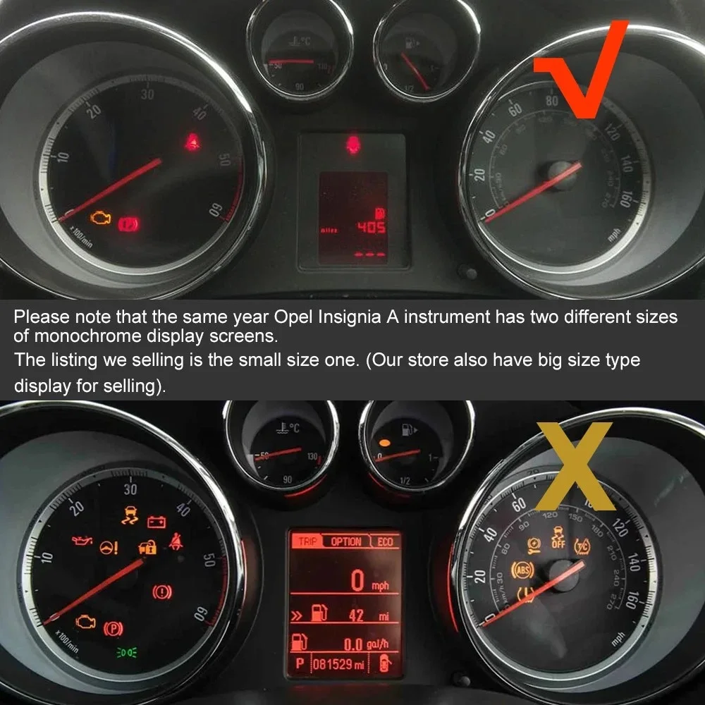 Dashboard LCD Display for Vauxhall Opel Insignia A Instrument Cluster 2008- 2017