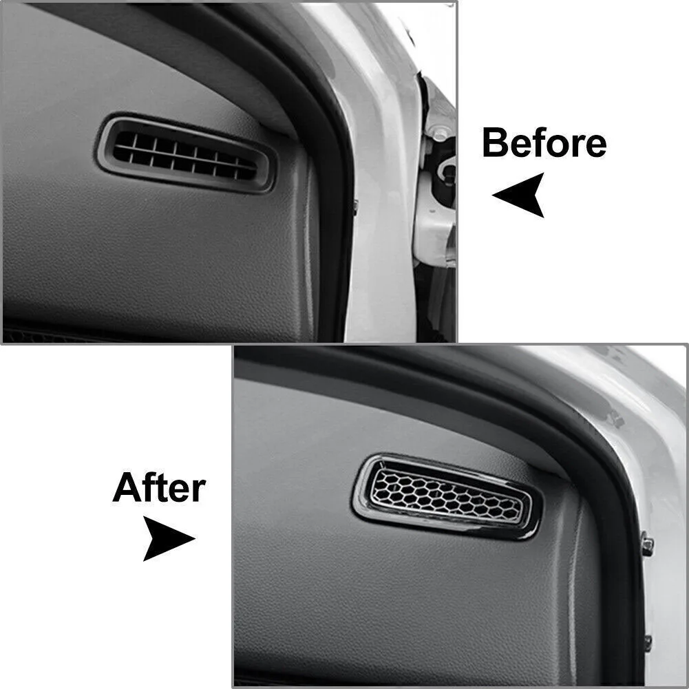 Enhance the appearance of your For Honda Civic 11th 2022 Up with Black Inner Dash Side Air Vent Cover Pack of 2