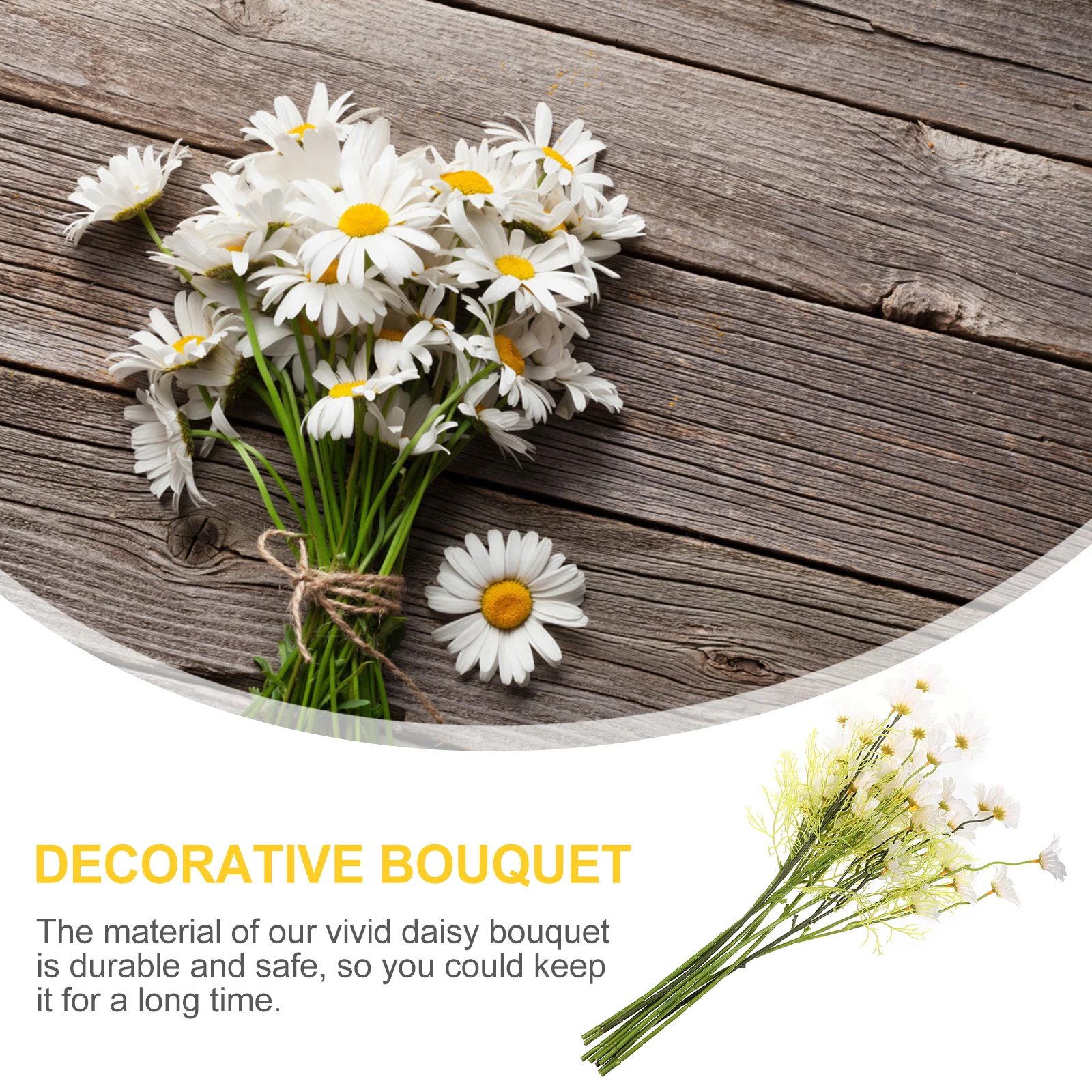 

10 Pcs Home Decor Artificial Bouquet Flowers Simulation Daisy Decorate White Mother
