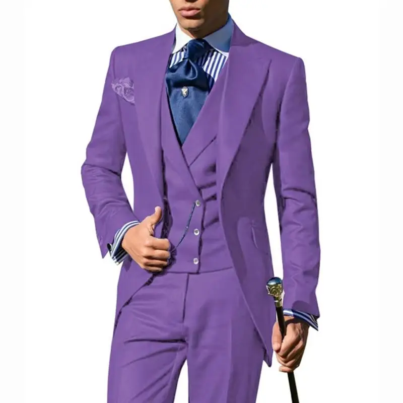 

Новейшие свадебные костюмы для мужчин: комплекты с заостренными лацканами, приталенные, для жениха, смокинг, деловой пиджак, официальный костюм для выпускного вечера, Terno Masculino 2026