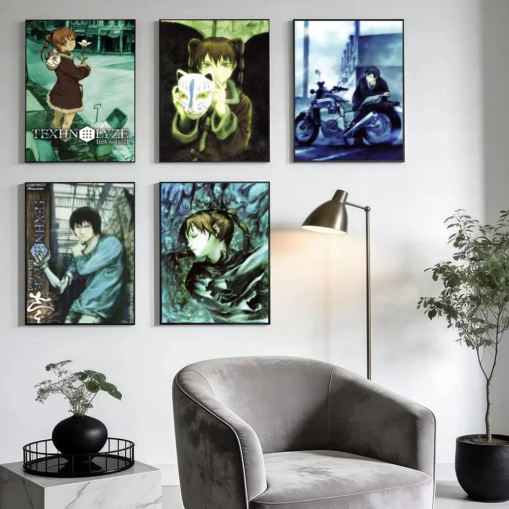 Dark Anime T-Texhnolyze Poster Modern Minimalist Wall Art Prints for Home Decor Interior Bedroom Living Room