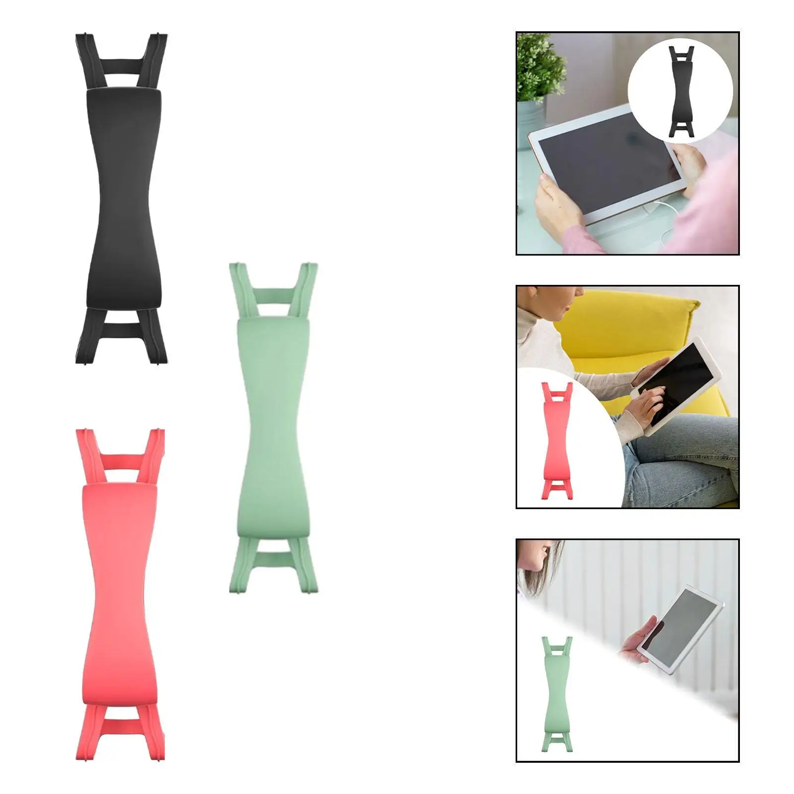

Hand Strap for Tablets Elastic Reading in Bed Silicone Non Slip Electronics Accessory for Travel Home Camping Office Bedroom