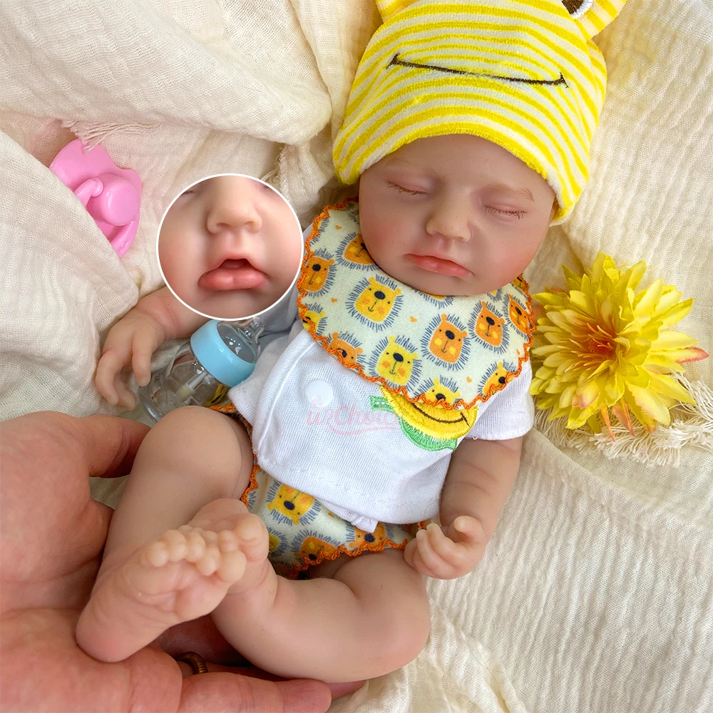 

12 Inch 30cm Already Painted Silicone Reborn Baby Girl 3D Skin Visible Veins Doll Handmade Soft Bebe for Collector Gift