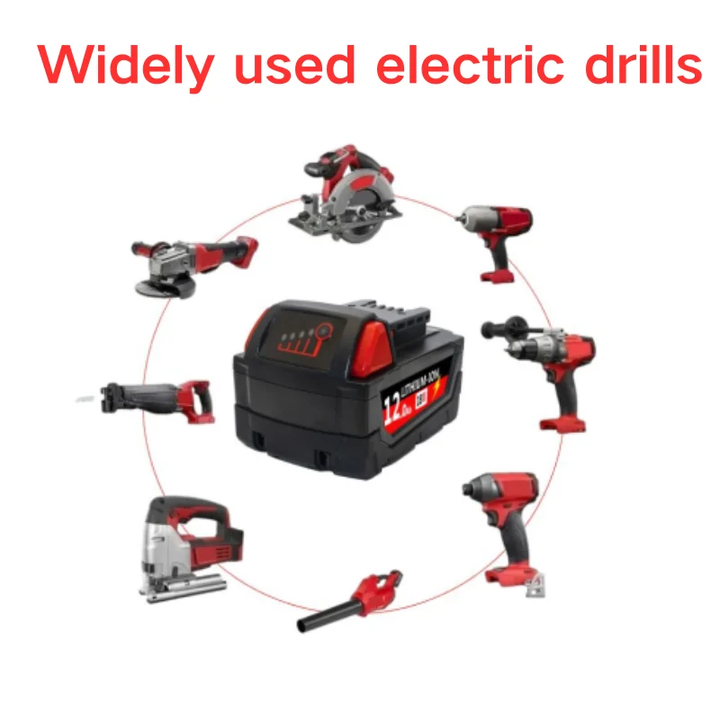 100% zbrusu nové pro Milwaukee M18 akumulátor, nabíječka, BR, XC, 18V, 12000mAh M18B5, 48-11-1860, vestavěná baterie 18650 - náhled 4