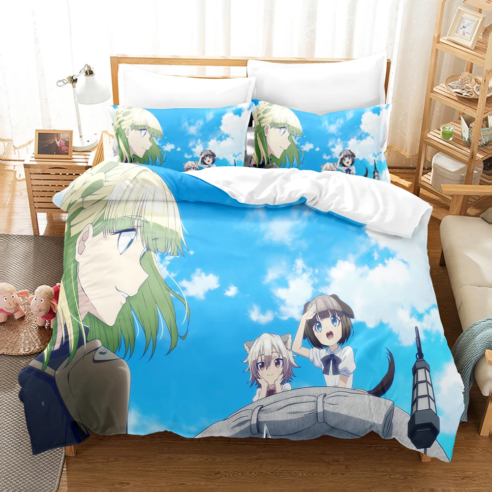 Juego de Ropa de Cama 3D Death March To The Parallel World Rhapsody, Juego de Cama Individual, Matrimonial, Queen, King Size, Juego de Funda de Edredón para Dormitorio de Adultos
