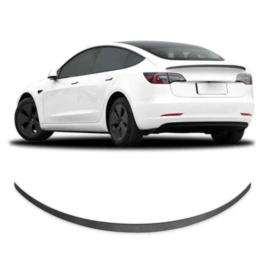 

Spoiler Fit for Tesla Model 3 2017-2023, ABS Material OEM Original Rear Spoiler Wing Rear Trunk Lip, Sporty Appearance Tesla Mo