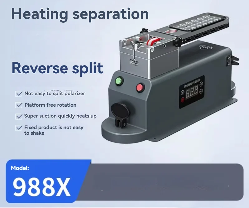 

TBK988X New Vacuum Separator with Built-in Large Pump, Manual Separator, Mobile Phone Cover, LCD Separator