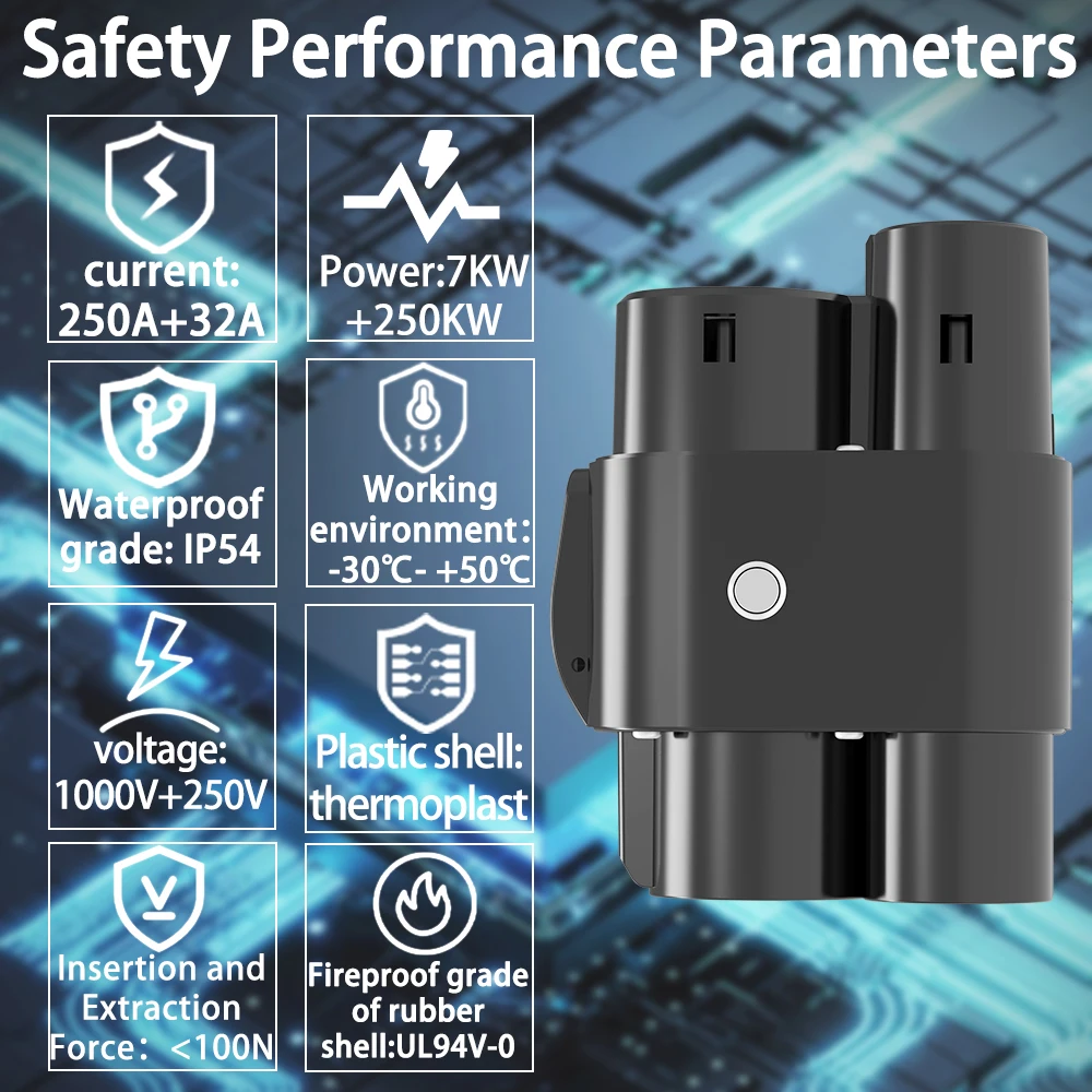 อะแดปเตอร์ชาร์จรถยนต์ไฟฟ้า Uni - Ccs2 To Ccs1 Fast Charge Adapter 250Kw บทวิจารณ์และราคา