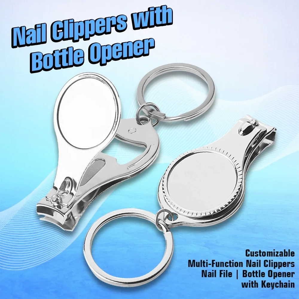 5pcs Personalized Bottle Opener Nail Cutters Key Rings Customized Nail Clippers Wedding Party Supplies Custom Favors Gift - Detail 1