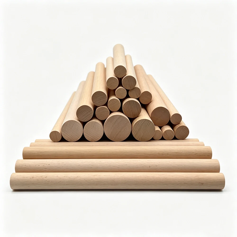 2/4Pc Length 300mm Pine Wood Rods Dia 10/20/25/30-60mm Round Solid Pine Strips Crafts Decoration Making Parts DIY Model Material
