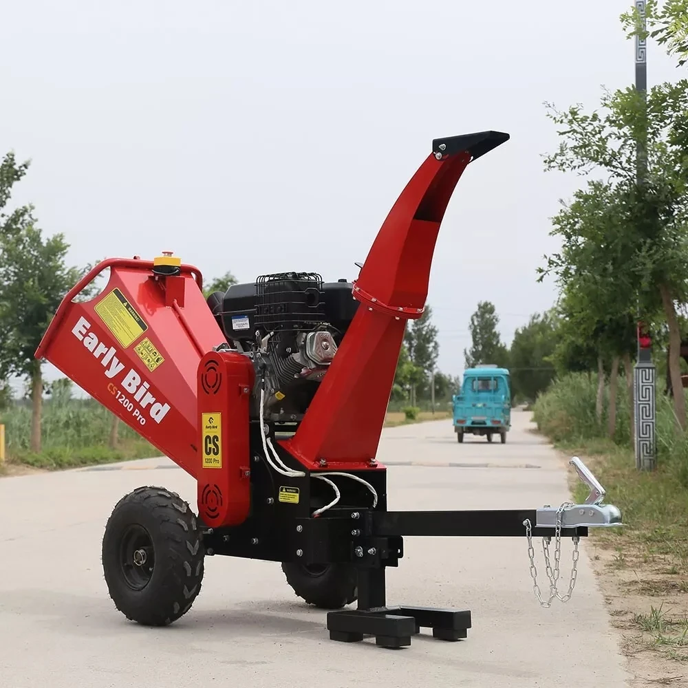 Electric Start Petrol Engine 15HP Wood Shredder Chipper Wood Branch Crusher in Stock