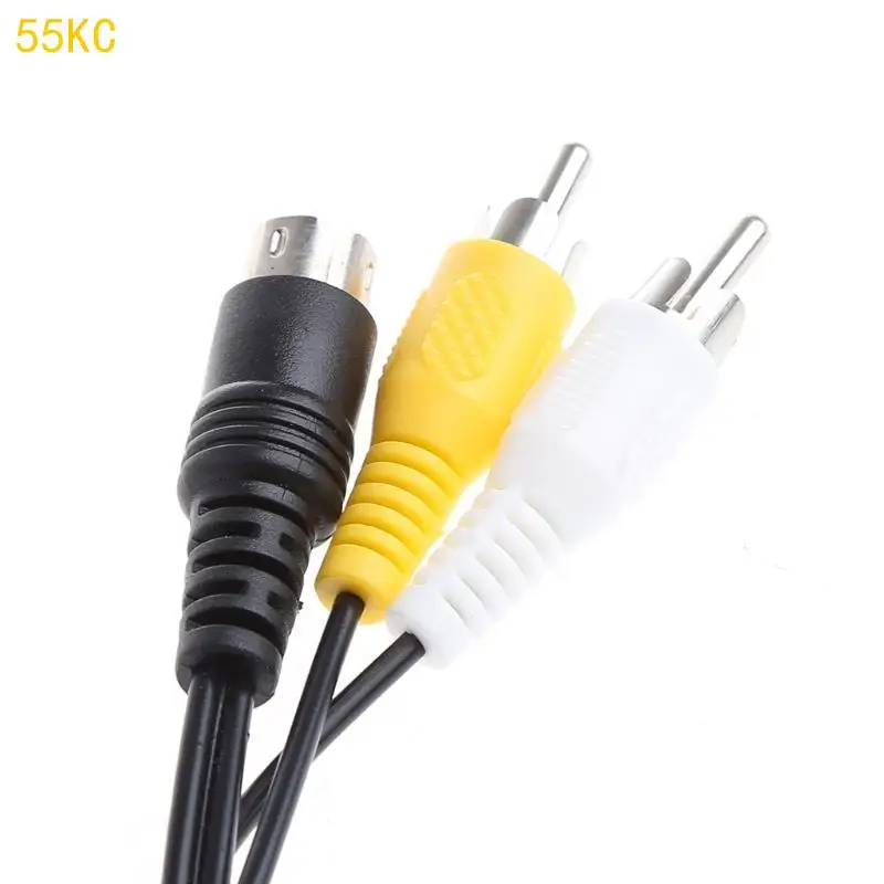55KC Composite RCA AV Cord Cordon stéréo vidéo Adaptateur télévisé Câble pour
