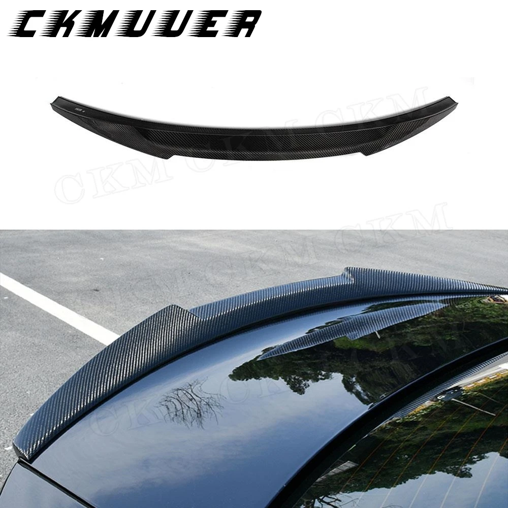 

CKMUUER задний спойлер багажника из углеродного волокна, задний спойлер багажника, крыло, губа для BMW 3 серии E92 M3 Coupe 2006-2012, глянцевый черный