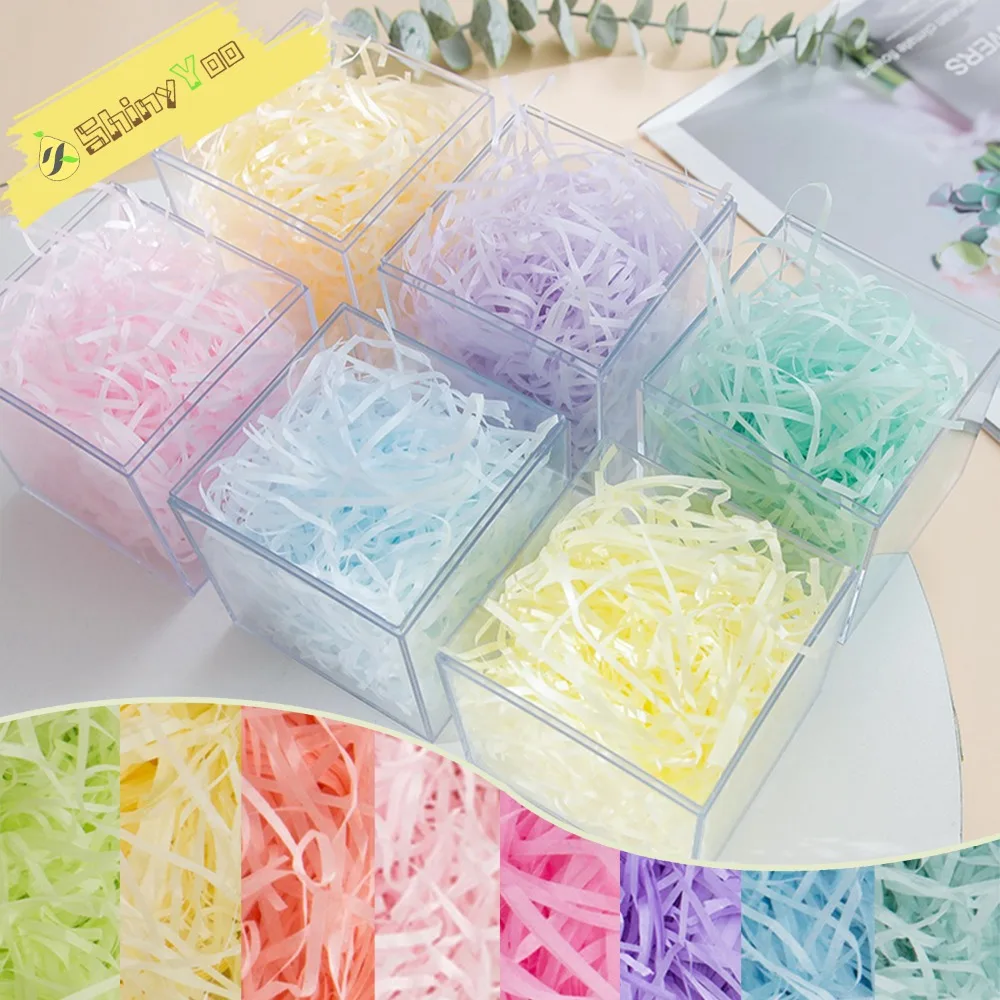 

Basket Grass,Crinkle Cut Tissue Paper,Shred Confetti Raffia Paper Filler,Gift Box Wrapping Packing Filling,Party Decoration 100g