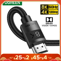 UGREEN HDMI 2.1 HDMI Splitter Cable 8K/60Hz 4K/120Hz Support Dolby Vision & Atmos eARC for RTX 3080 Xbox Series X Cable HDMI 8K