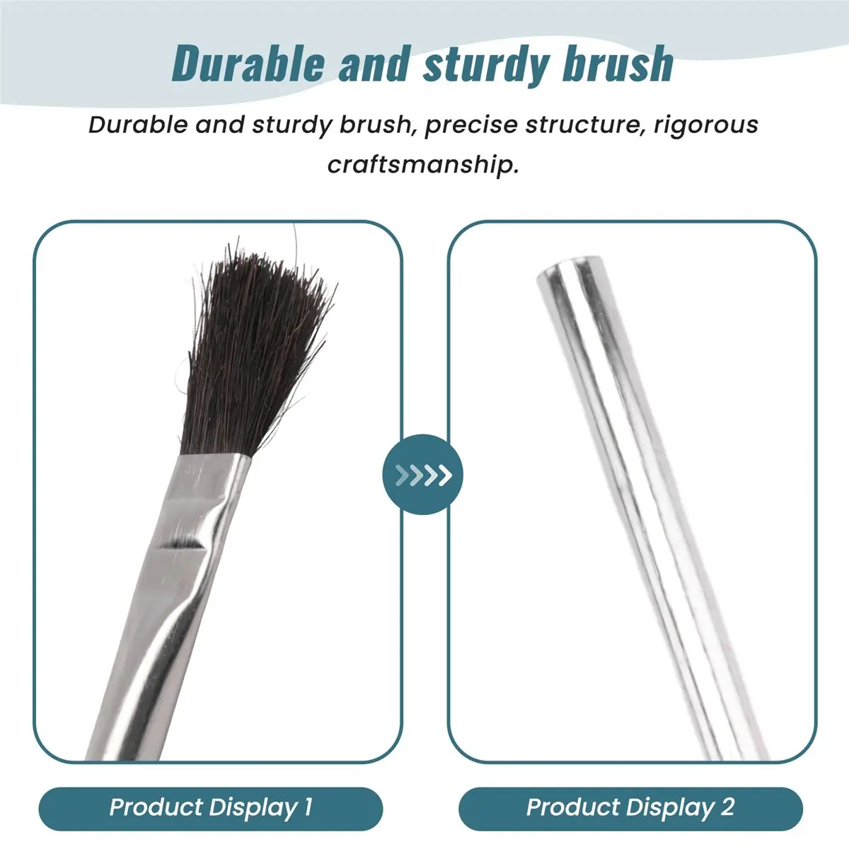 [N88R] Acid Brushes - 48 Count 3/8 Inch Horsehair Acid Flux Brushes, Disposable Glue Brushes for Woodworking, Epoxy Brushes