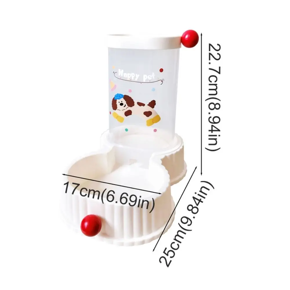 Cute Cartoon Dog Food Dispenser Detachable Large Capacity Pet Water Fountain Plastic Dog Feeding Bowls Pet Shop