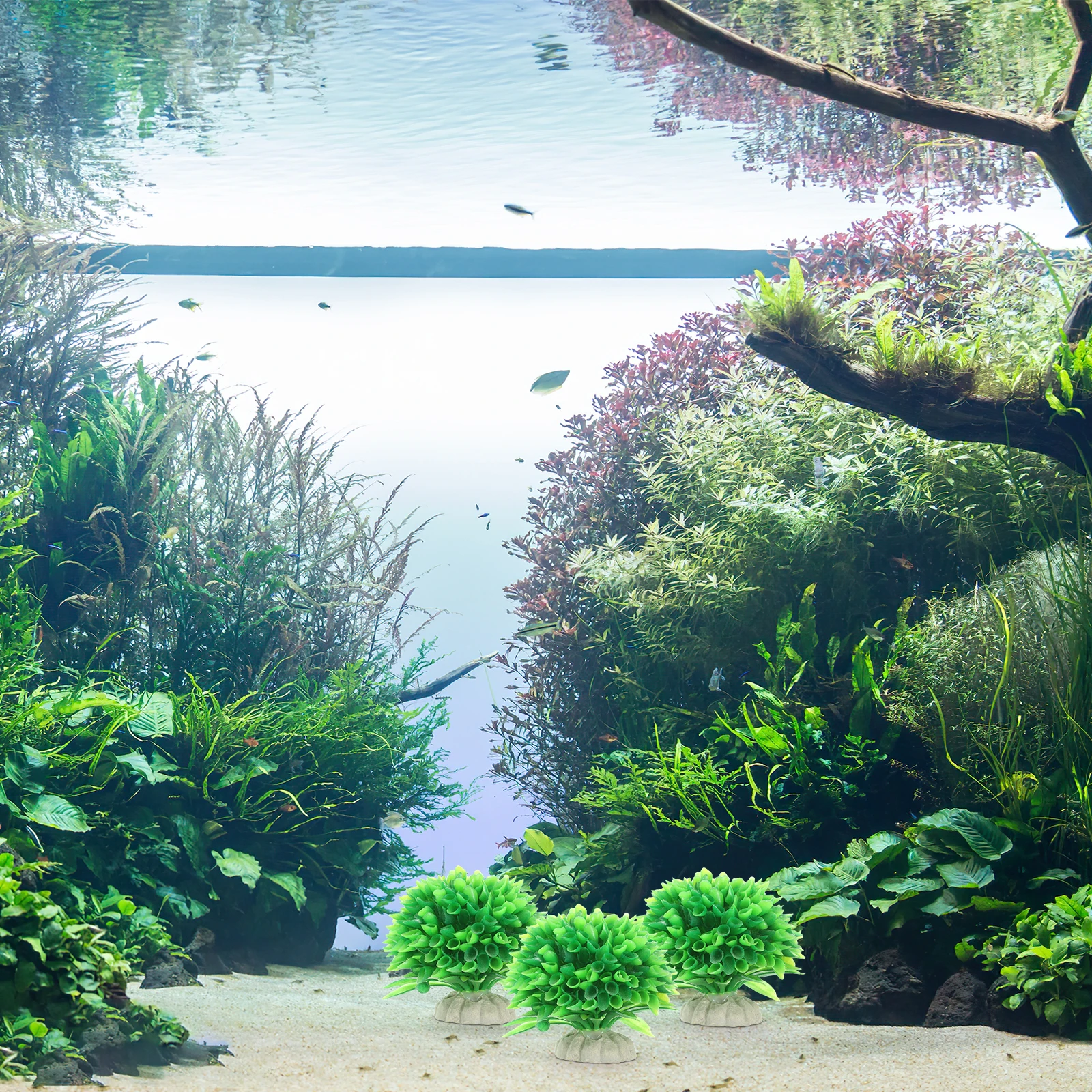 

6pcs Artificial High Simulation Fake Aquatic For Aquarium Decorations Realistic Plastic Plants Fish Tank Landscaping Pond Garden