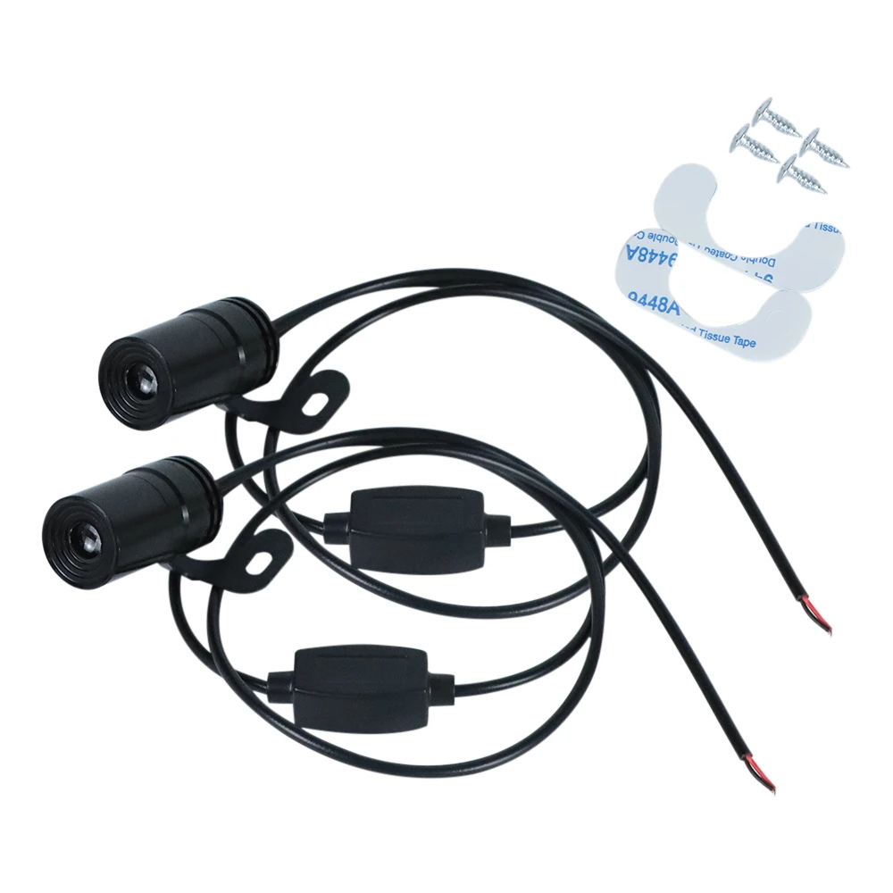 2 قطعة أجنحة الملاك للدراجات النارية LED ضوء الإسقاط سيارة كهربائية تعديل الشارع ترحيب الديكور المضادة للتصادم ضوء الليزر #3