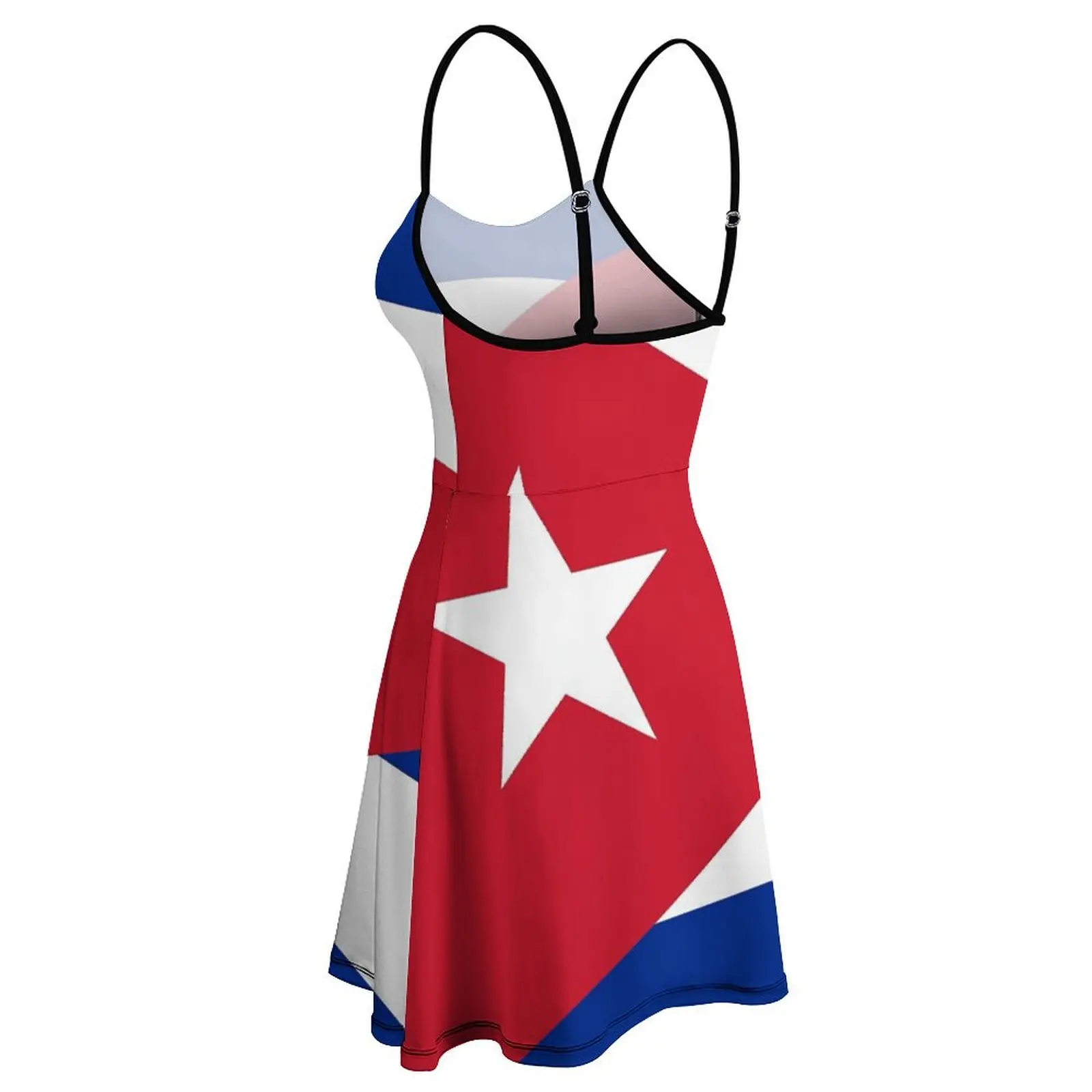 Vestido exótico de la bandera nacional de Cuba para mujer, versión HD auténtica, Honda, divertido, novedad, fiestas, vestido de mujer, vestido creativo