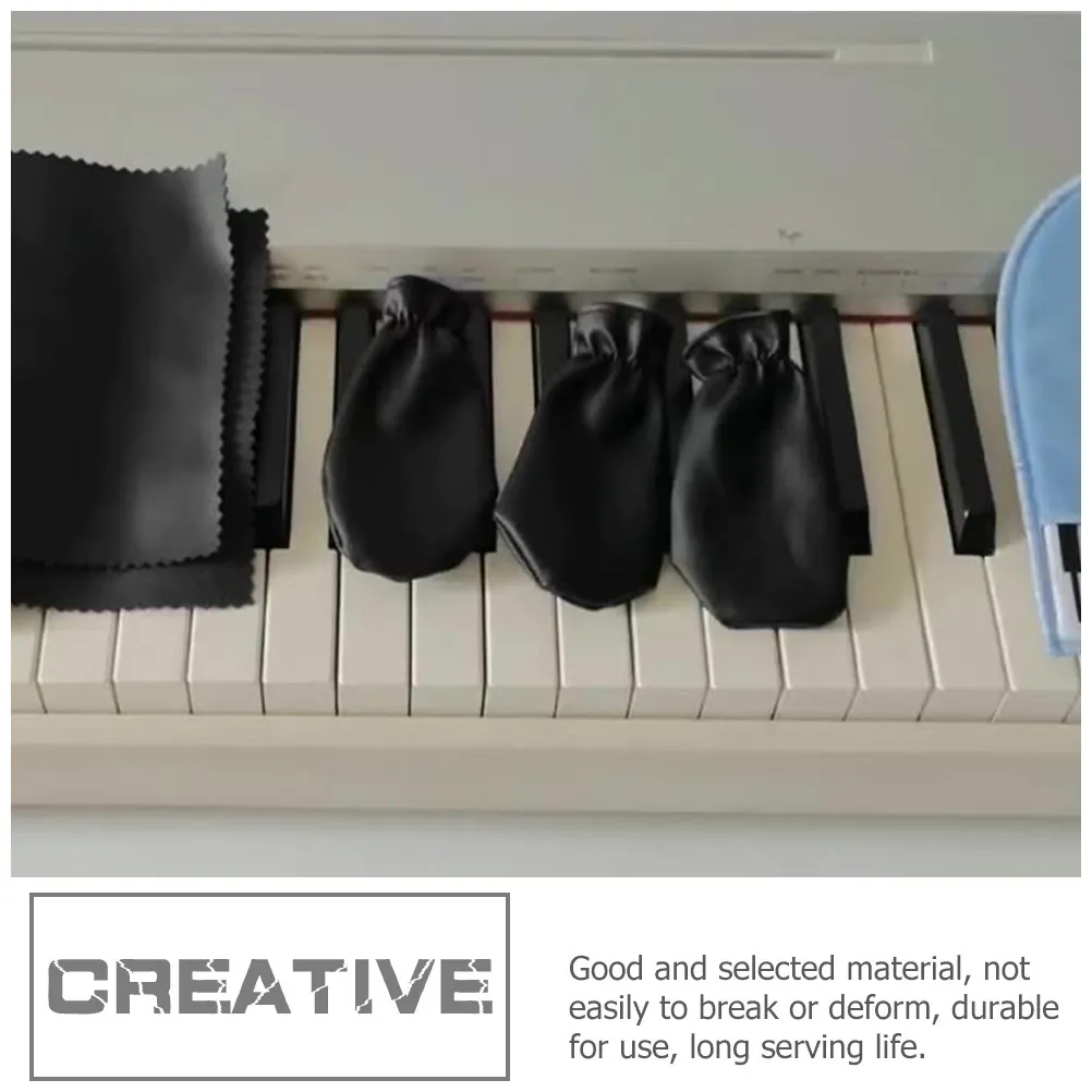3Pcs Elegant Piano Pedal Protectors Comfortable Texture Anti Slip Foot Pads for Upright Grand Piano Pedal Care