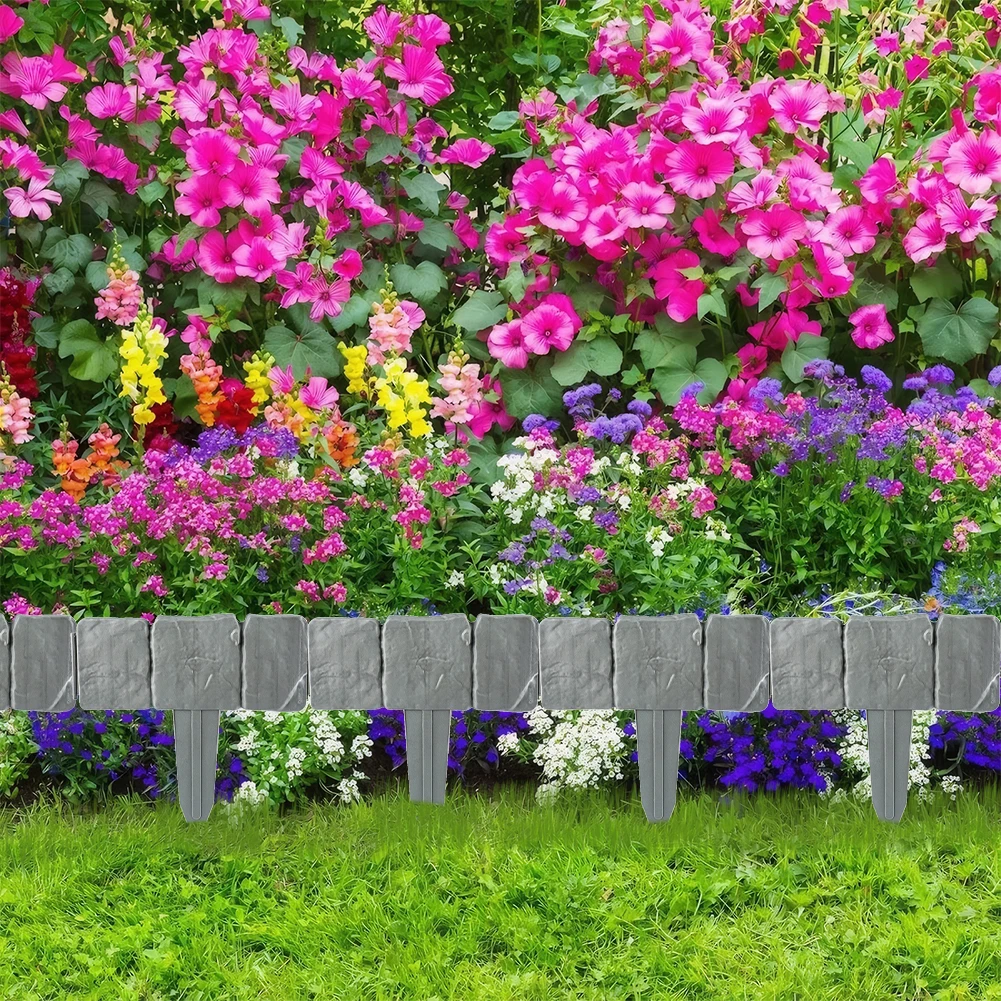

Garden Edging Border Plastic Cobblestone Effect Edging Partition Fence for Landscaping