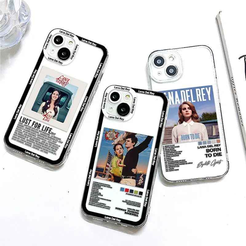 Lana Del Rey Lust for Life Phone Case For iPhone 15 14 13 12 11 Pro Max Mini X XR XSMAX SE20 8 7 6 6S Plus Transparent TPU Cover