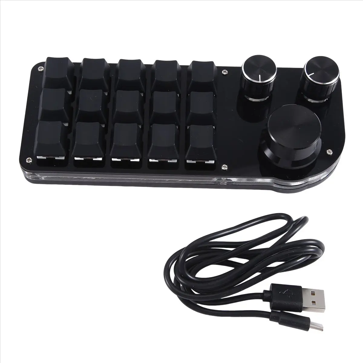 A40I Programming Macro Custom 15 Keys 3 Knob Keyboard RGB Copy Paste Button Photoshop Gaming Keypad Mechanical Hotswap A