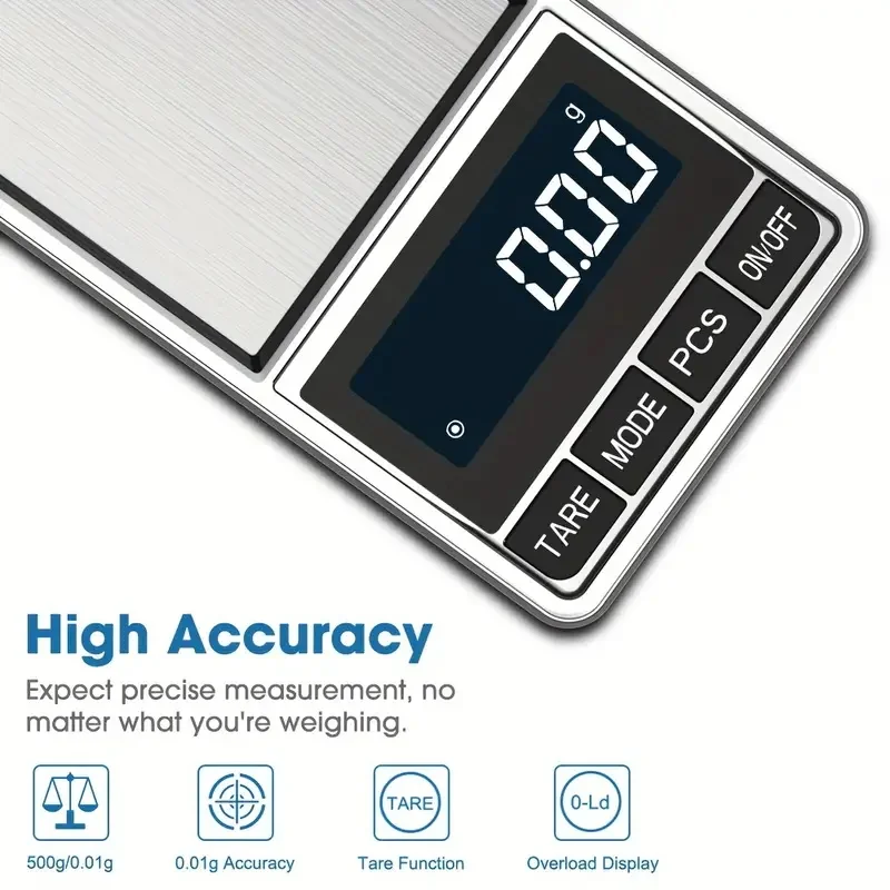 Electronic Jewelry scale balance gram scale 500g 0.01g Accuracy for gold Precision Mini pocket Scale Kitchen weight Scale