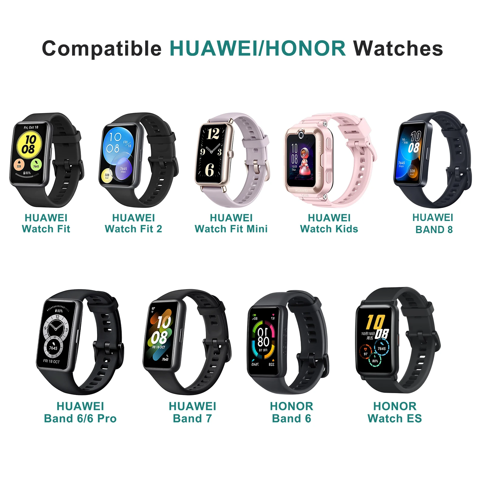 USB-C Charger Cable Station for Huawei Band 10 9 8 7 6 Pro Watch Fit 2 Mini Smartwatch Dock for Honor Band 6 Charging Adapter