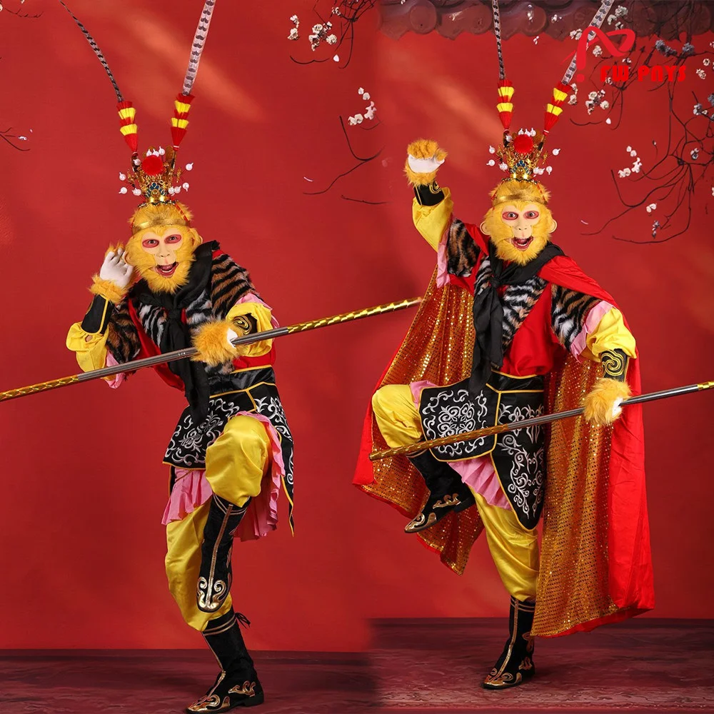 

Journey To The West Sun Wukong Costume For Adults Monkey King Suit Funny New Year Festival Cosplay Clothing
