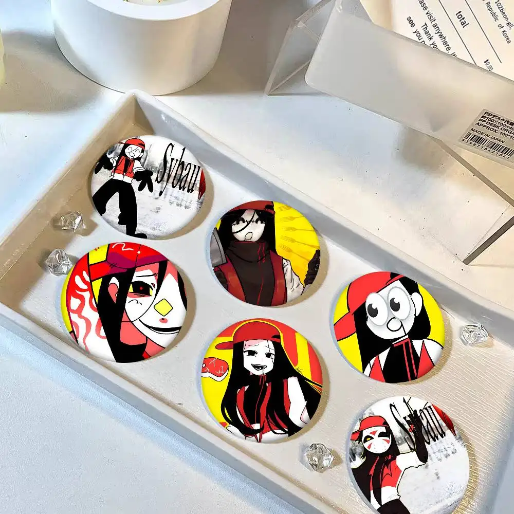 1pc Butcher Vanity Album Cartoon Style Badge Brooches On Backpack Decoration Round Enamel Pins For Accessorys