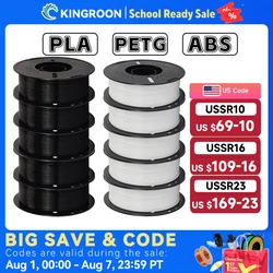 KINGROON 10KG PLA/ ABS/ PETG Filament 1.75mm Black White Gray , Wholesale 10 Rolls PLA ABS PETG Plastic For 3D Printer
