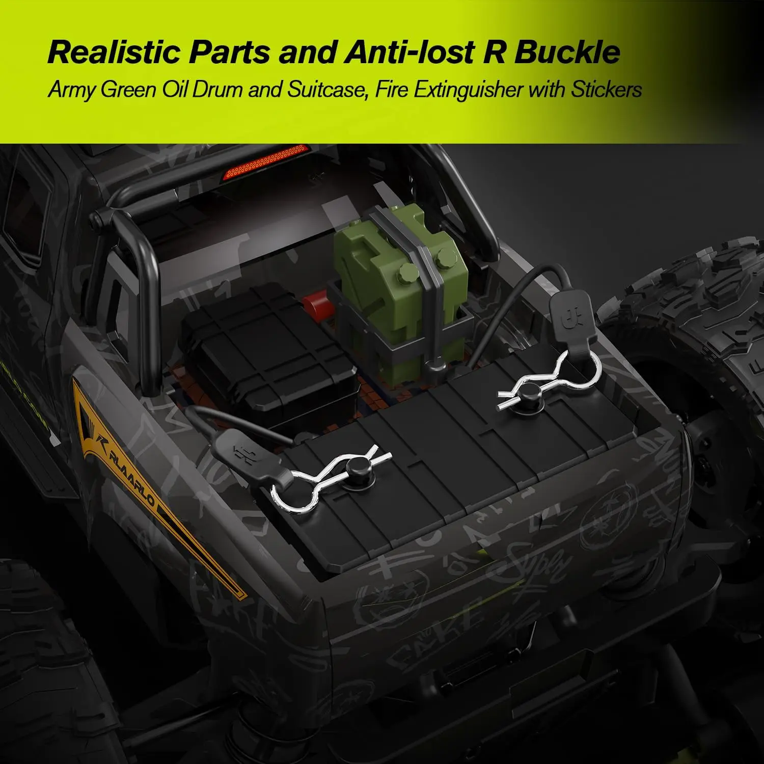 114 Brushls Fas Mobil RC untuk Dewasa, Kecepatan Maksimum 60+ PH RC ru, Mobil Kontrol Jarak Jauh Semua Medan Hobi Off-Road Reoe