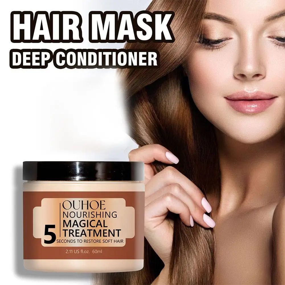 

Magical Hair Mask 5 Seconds Repair Frizzy Damaged Soft Treatment Smooth Moisturize Care Keratin Hair Scalp Shiny Nourishing V4G6