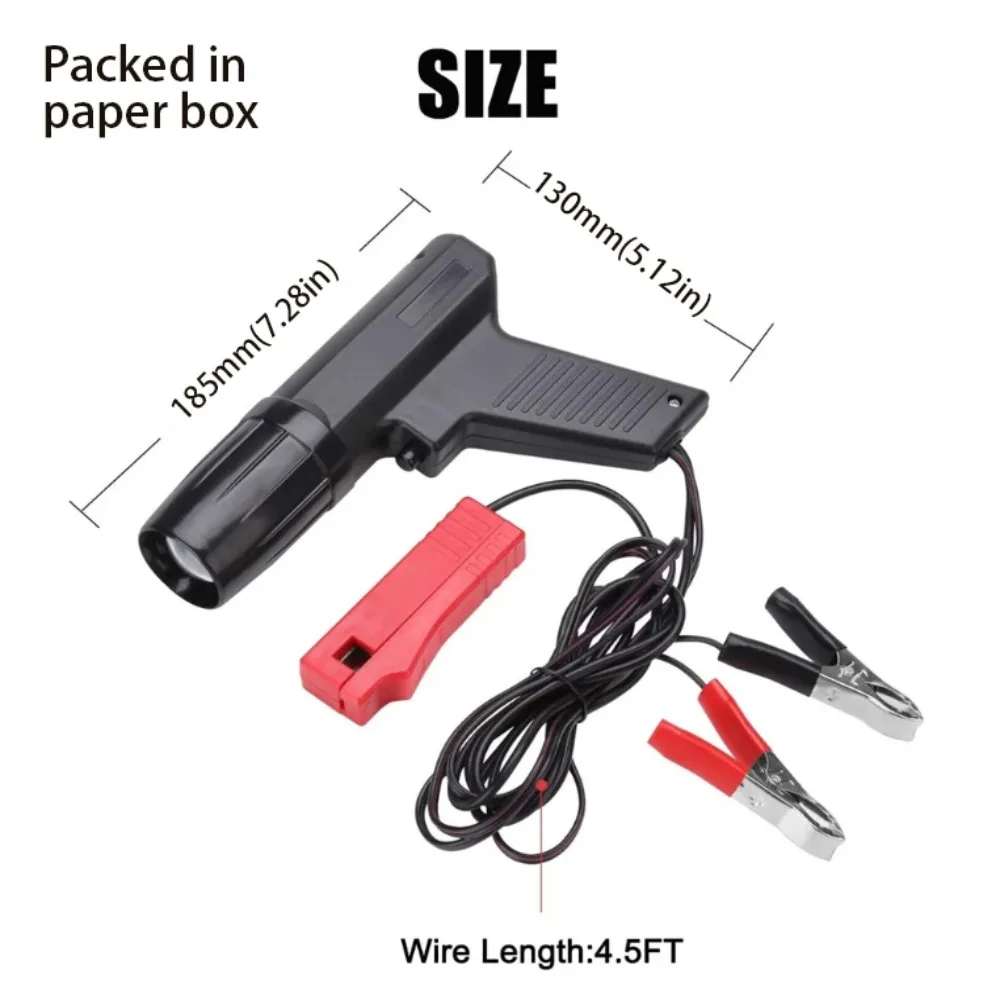 Professional Grade Engine Timing Light Tool Visual Indicators Durable Construction Car Repair Tool Easy To Use Precision Tool