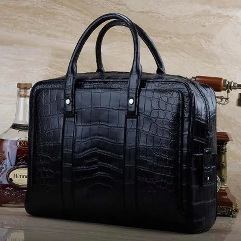 

Ourui новое поступление мужской портфель большой емкости сумка из крокодиловой кожи