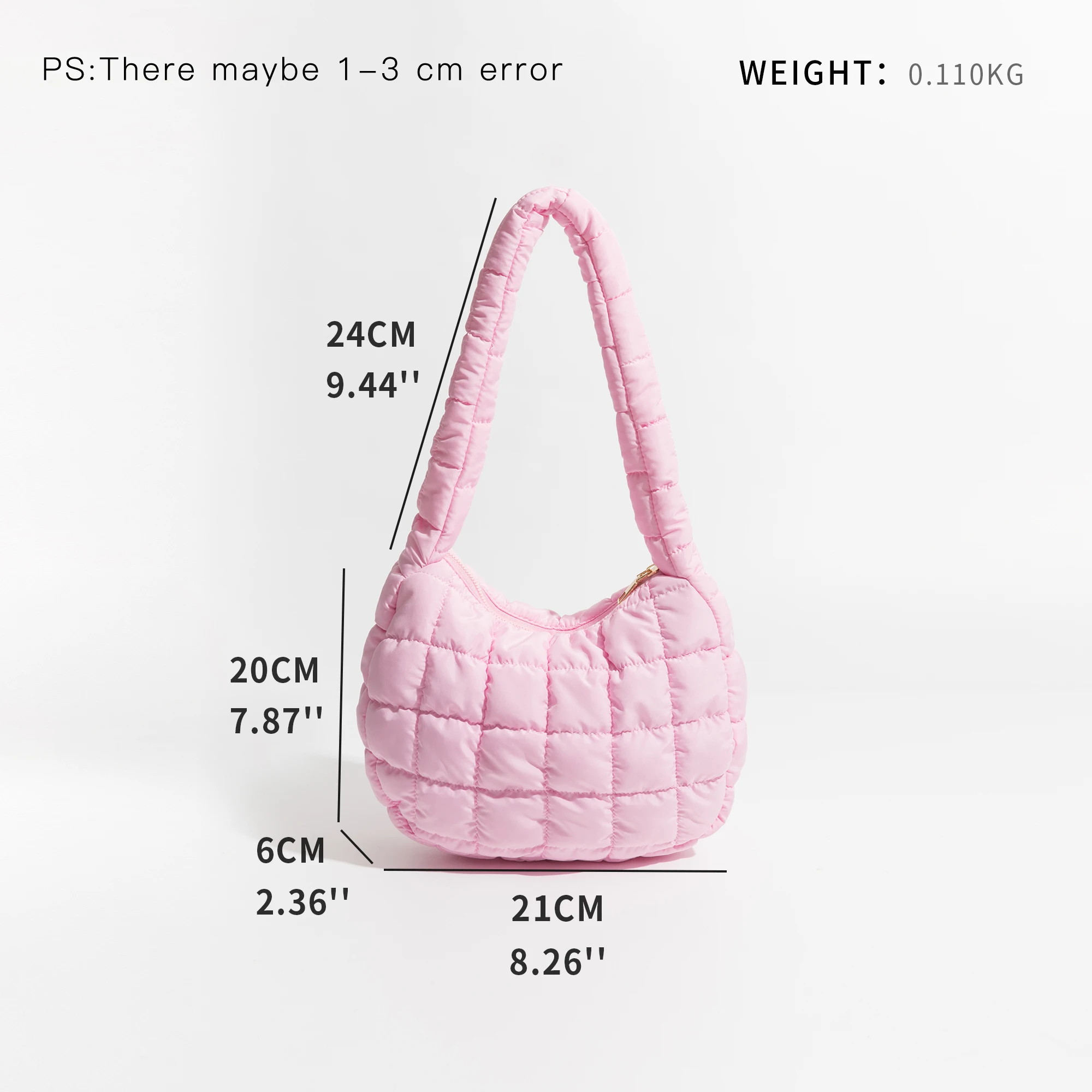 MABULA Solid Color Puffer Shoulder Bag Trend Quilted Female Padded Purse Small Bubble Women Daily Handbag